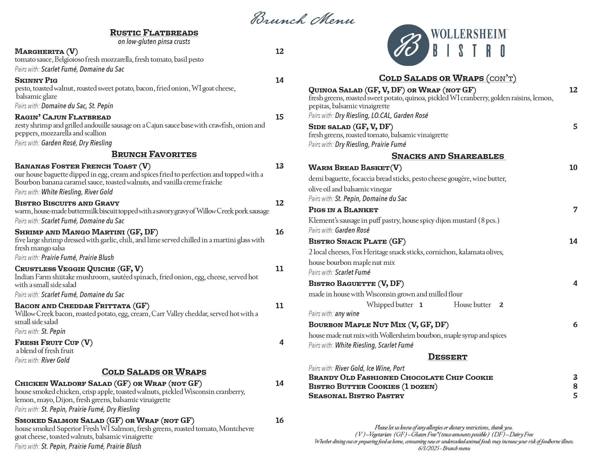 Bistro Brunch February 2