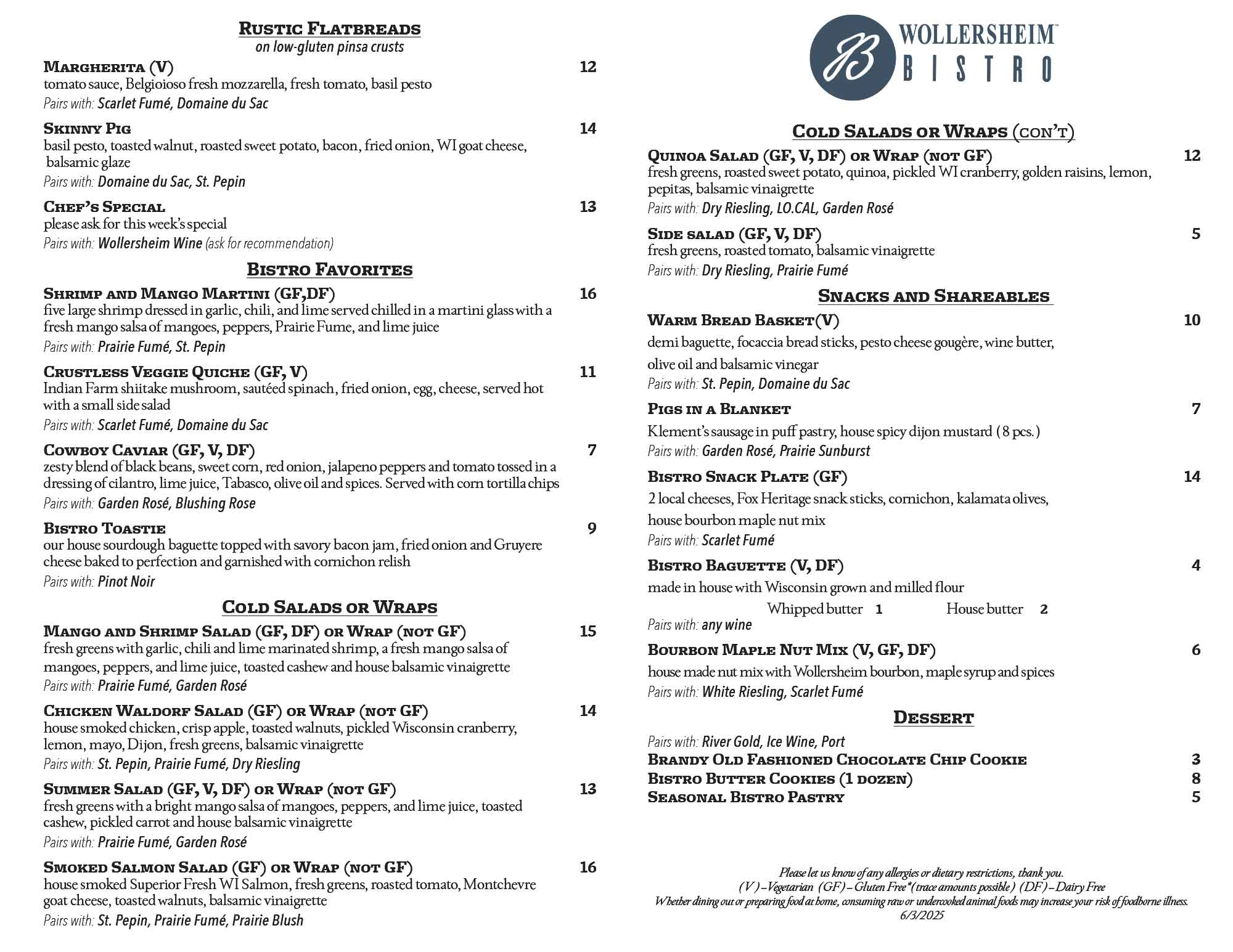 Bistro Menu May15