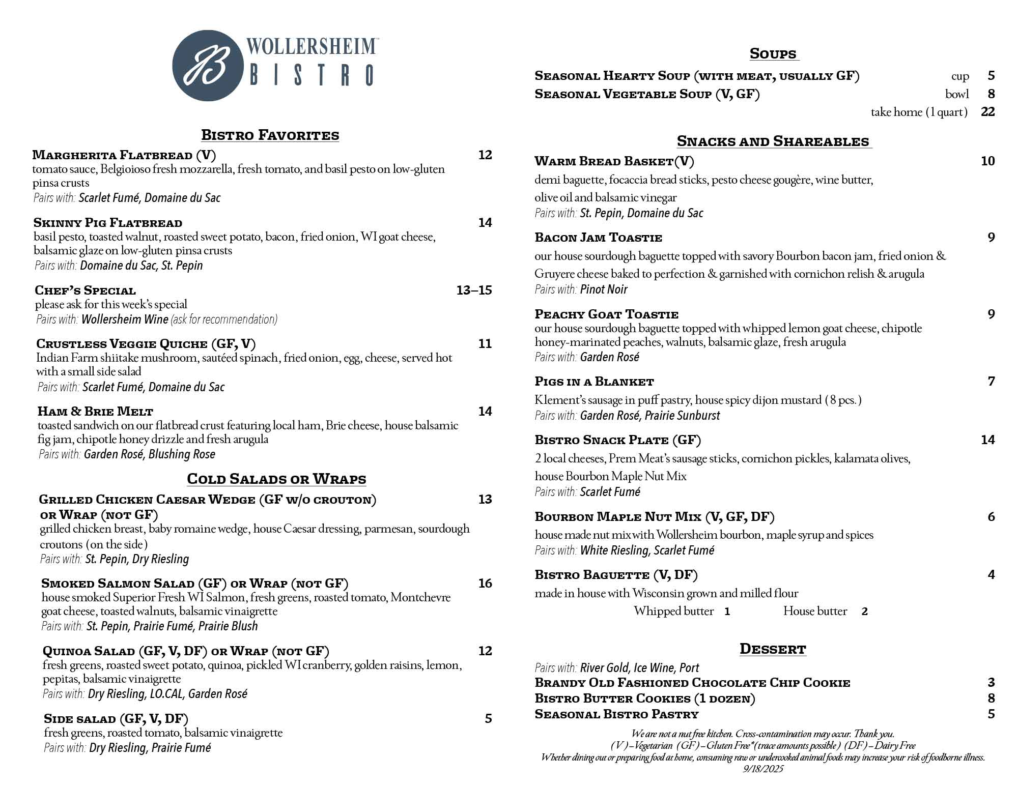Bistro Menu May15