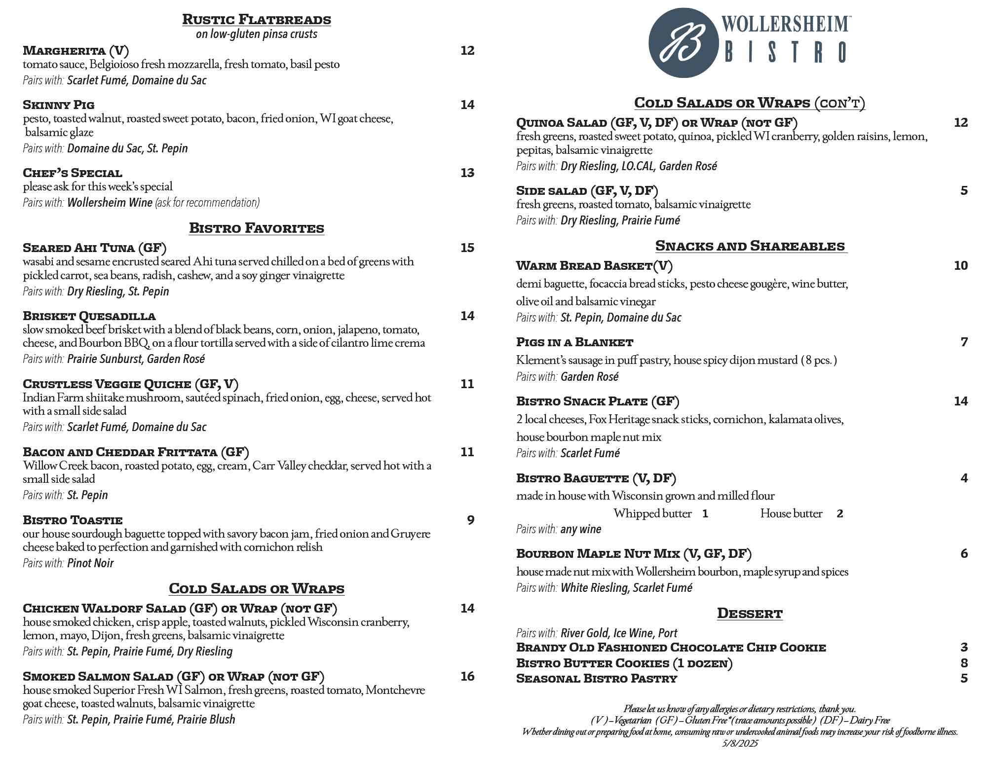 Bistro Menu May15
