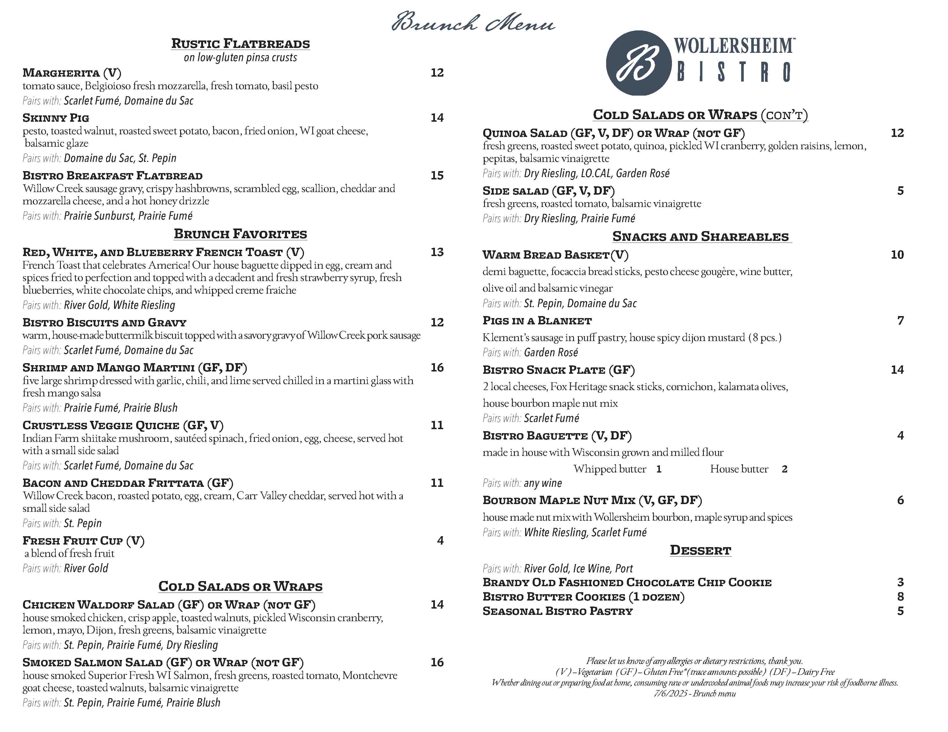 Bistro Brunch February 2