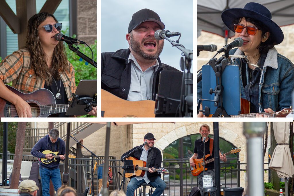 Collage of many different performers at Wollersheim Winery Summer Serenade.